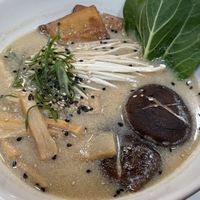 Miso soupp  at Roots & Rolls in Barcelona