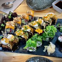 Sushiplatter  at Roots & Rolls in Barcelona