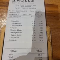 Cost at Roots & Rolls in Barcelona