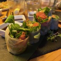 Saigon rolls - so delicious !  at Roots & Rolls in Barcelona