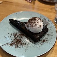 Brownie dessert  at Roots & Rolls in Barcelona