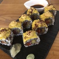 Chickpea sushi at Roots & Rolls in Barcelona
