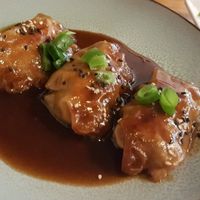 Gyōzas, order this lease at Roots & Rolls in Barcelona