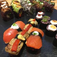 Really good vegan sushi at Roots & Rolls in Barcelona