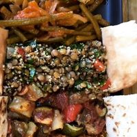Mezze platter  at Cafe Blue Sage in Cambridge