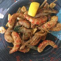 Vegan shrimp (prawns)  at Restaurante Vegano Tierra Madre in Valencia