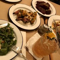Several small plates  at Pergamon Restaurant in Jerusalem