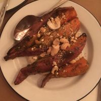 Roasted sweet potato  at Pergamon Restaurant in Jerusalem