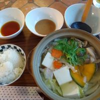 Vegetarian hotpot at Peace Kawaguchiko in Yamanashi