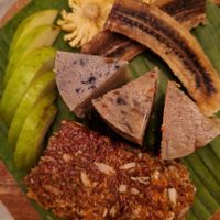 Cheese platter with 3 cheeses at Terra in 