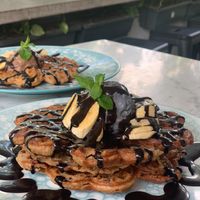 gf waffles with ice cream of choice at Terra in 