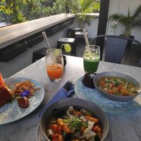 Miso soup, green curry and "slow juices"! at Terra in 