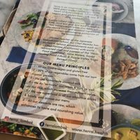 Menu at Terra in 