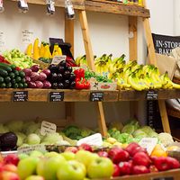 Shop frontside. at The Village Green Grocers in South East London