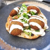 Homemade Authentic Falafel in a Greek pitta at Seashells Healthy Living in Limassol