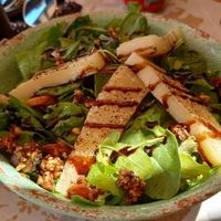Vegan halloumi salad at Seashells Healthy Living in Limassol