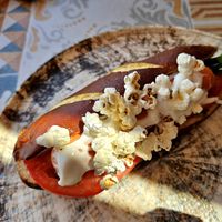 Seriously stupid hot dog at Seashells Healthy Living in Limassol