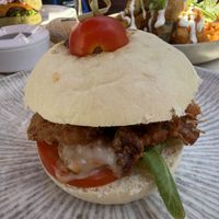 Pulled ‘pork’ boa bun   at Seashells Healthy Living in Limassol