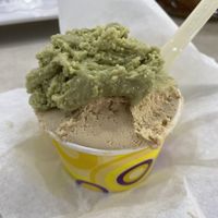 Pistacchio (verde) e nocciola  at Gelateria Dolce Idea in Siracusa