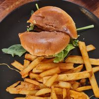 Best vegan burger at Narfeyrarstofa in Stykkisholmur