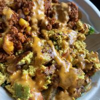 Bowl with potato’s chorizo and spicy mayo, amazing!!!  at Essen Kitchen in Cincinnati