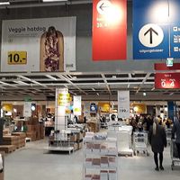 IKEA in Aalborg, Denmark. On the way out they offer a vegan hot dog for just €1.35. at IKEA in Aalborg