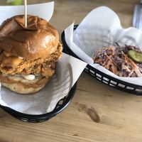 ‘ChickN’ burger - vegan 🌱  at Need Street Food in Portsmouth