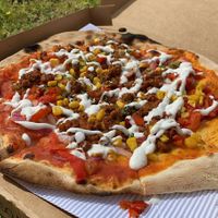 MeVegan pizza  at Delibruket Flatbread in Sundbyberg