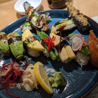 11 piece vegan sushi at Tokyo Diner in Stockholm