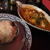 Vegetables and tofu and rice at Ban Thai in Reykjavik