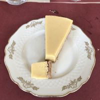 Peach cheesecake  at Antica Casa Rava in Alessandria