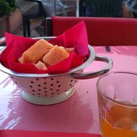 Very good homemade Focaccia served with the food at Antica Casa Rava in Alessandria