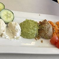 Mezze platter at Aux Vivres - St Laurent in Montreal