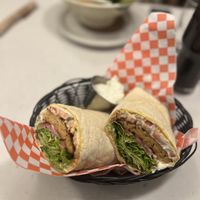 Souvlaki sandwich   at Aux Vivres - St Laurent in Montreal