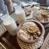 The vegan cereall  at Doco - City Farm House Cafe in Busan