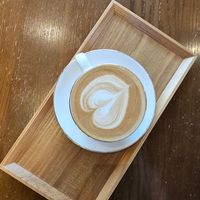 Latte with Oat Milk at Doco - City Farm House Cafe in Busan