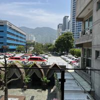 View from upstairs terrace  at Doco - City Farm House Cafe in Busan
