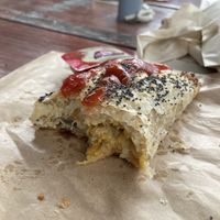 Vegan pastie - plenty of filling  at Apollo Bay Bakery in Apollo Bay