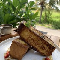 Hard to find good vegan French toast is here  at I Am Vegan Babe in Canggu