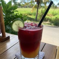 Refreshing juice with beets  at I Am Vegan Babe in Canggu