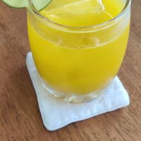 Orange juice at I Am Vegan Babe in Canggu