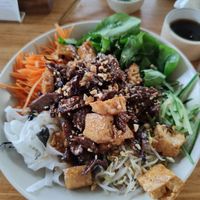 Vietnamese Bowl with Vegan beef at I Am Vegan Babe in Canggu