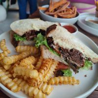 The meatless mushroom sandwich at I Am Vegan Babe in Canggu