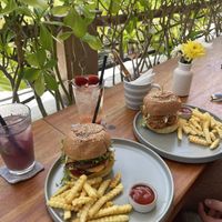 Amazing burgers  at I Am Vegan Babe in Canggu