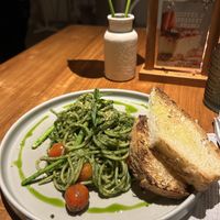 Pesto spaghetti🥵  at I Am Vegan Babe in Canggu