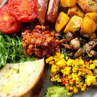 English Breakfast w/Premium Sausage at I Am Vegan Babe in Canggu