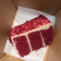 Red velvet cake at I Am Vegan Babe in Canggu