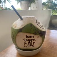 Coconut water   at I Am Vegan Babe in Canggu