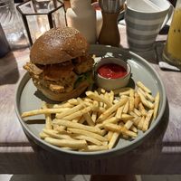 Tempeh burger  at I Am Vegan Babe in Canggu