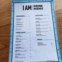 Their drink menu. at I Am Vegan Babe in Canggu
